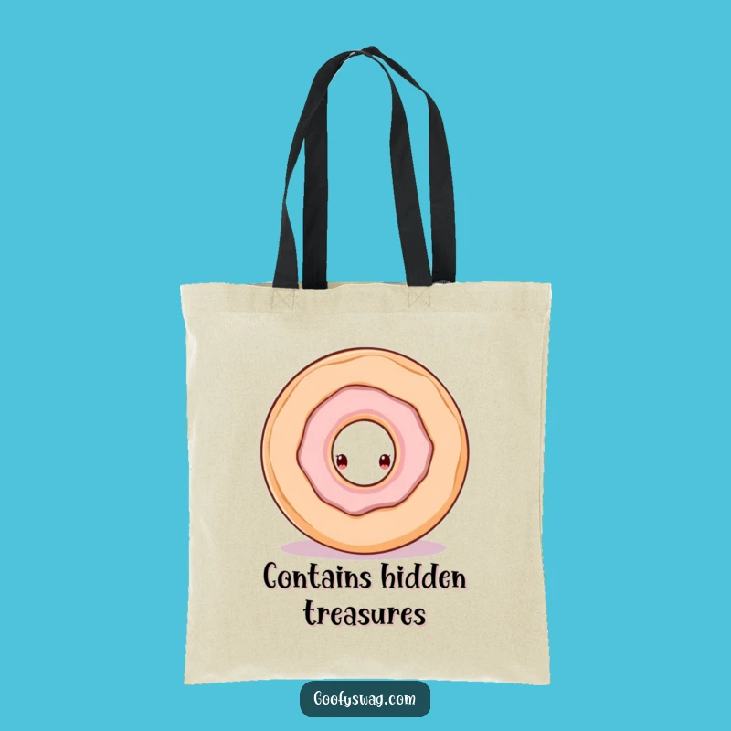 Funny Doughnut Hole Tote Bag: Carry Your Essentials with Cute Curiosity and Humor