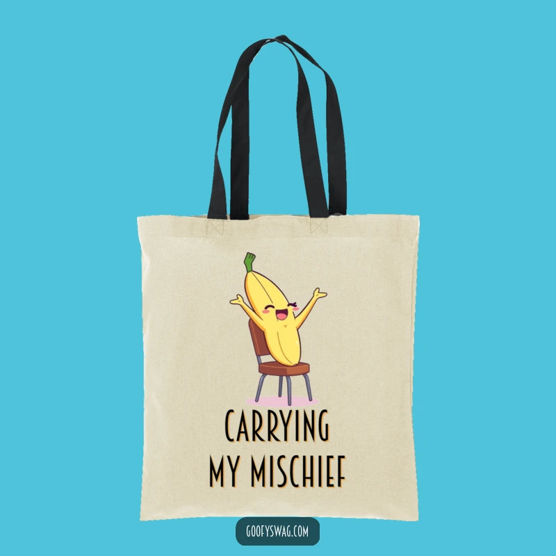 Funny Banana Peel Tote Bag: Backflip Action Carry-All