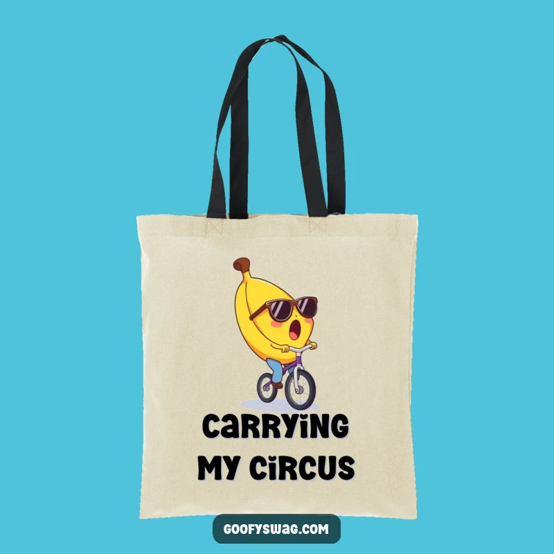 Funny Banana Unicycle Tote Bag - Carry Your Laughs in Style!