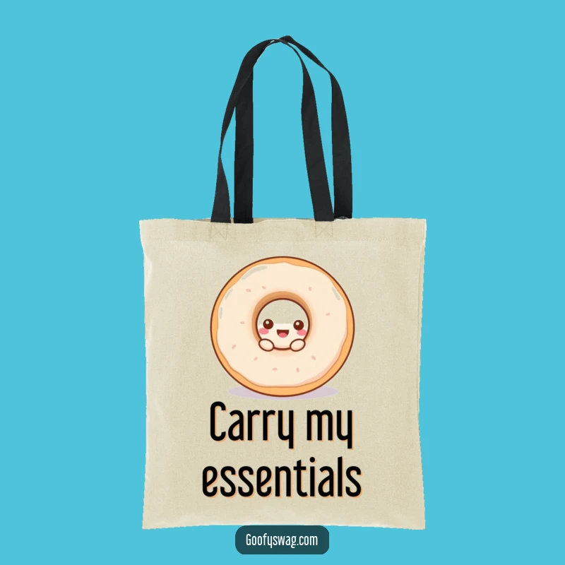 Funny Doughnut Peek Tote Bag: Stylish and Hilarious Carry-All for Donut Enthusiasts!