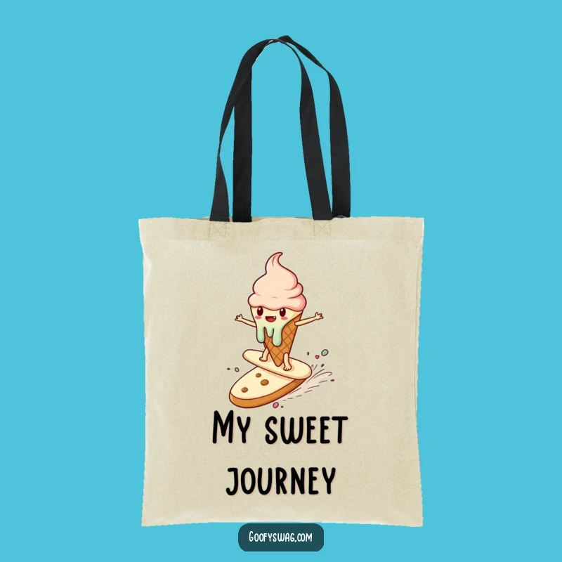Funny Ice Cream Cone Surf Tote Bag - Carry Your Fun On the Go
