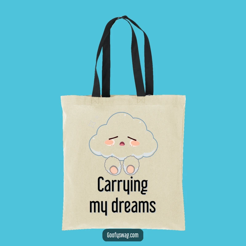 Funny Sleepy Cloud Tote Bag: Carry Your Comfort, Hilarious Gift